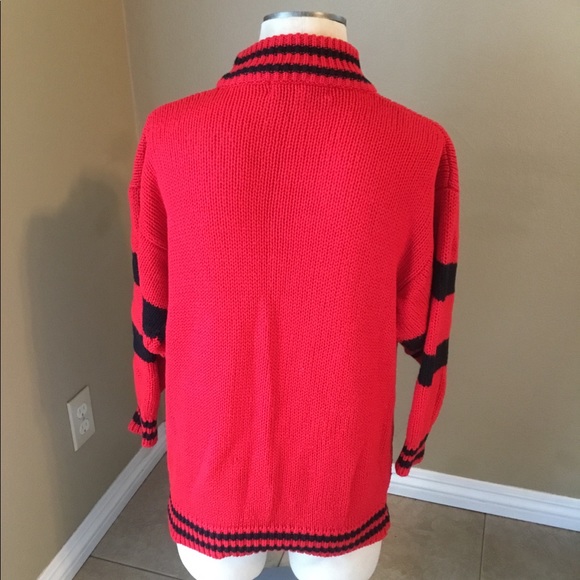 Vintage A'Milano red/white pullover sweaters - Picture 4 of 5